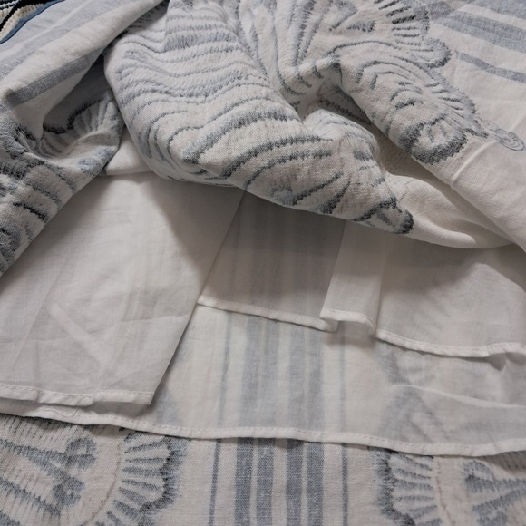 Christian Lacroix Dress Women's Small White Blue Maxi Pockets Linen Vacation - Picture 7 of 12